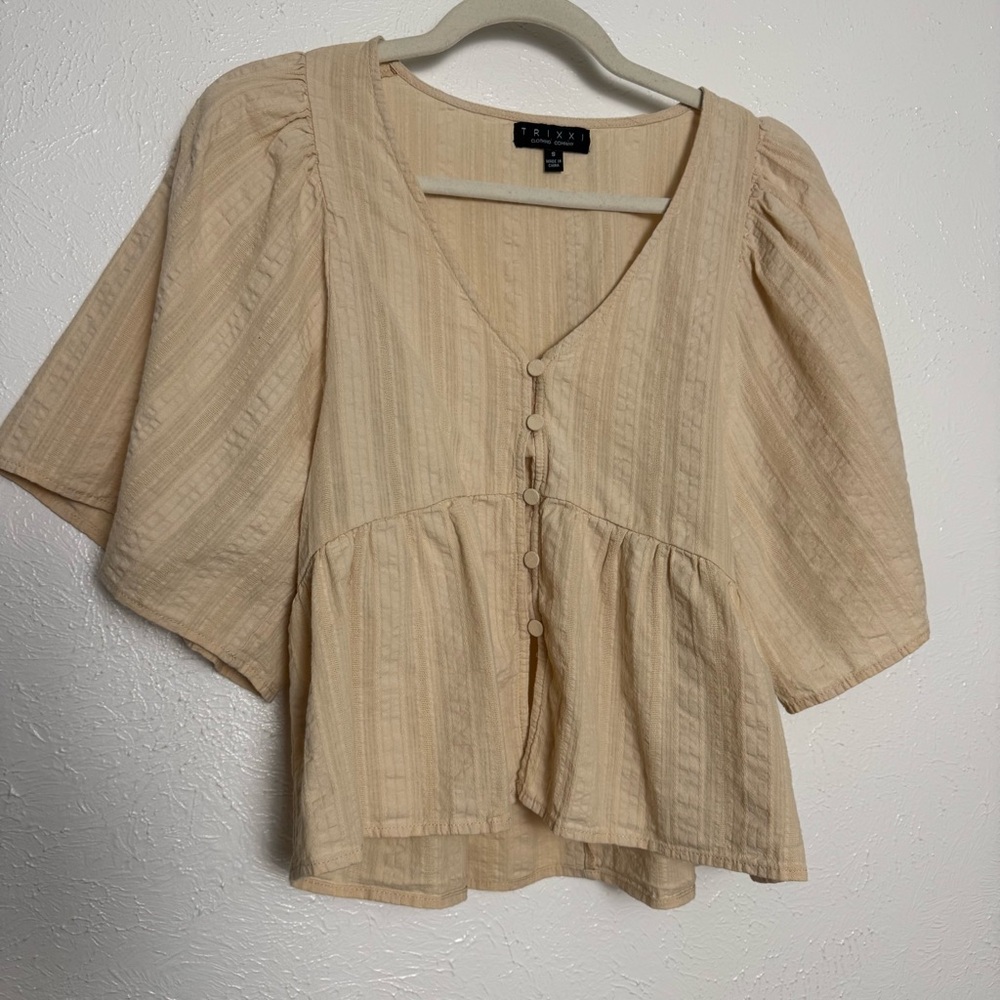 Trixxi Bohemian‎ Feminine Cropped Blouse